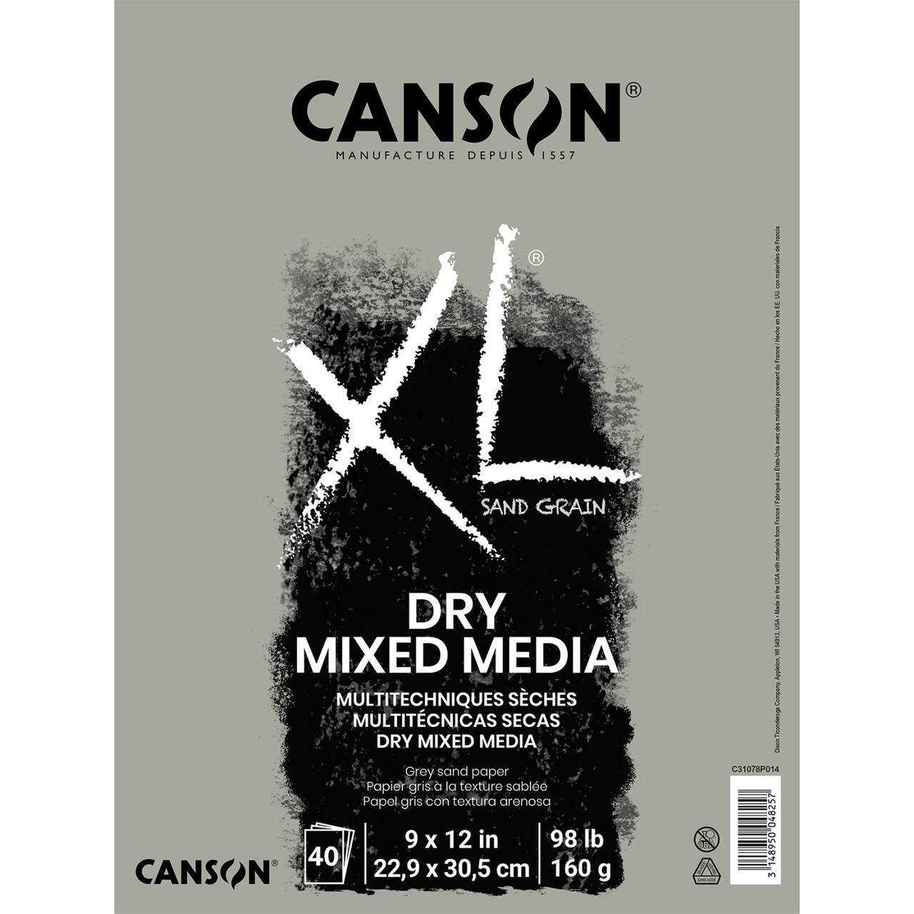 Canson® XL® Gray Sand Grain Dry Mixed Media Pad